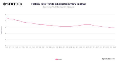 Fertility Rate Trends in Egypt from 1990 to 2022