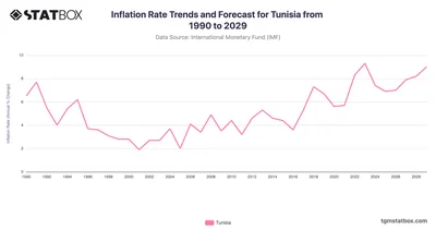 Inflation Rate Trends and Forecast for Tunisia from 1990 to 2029