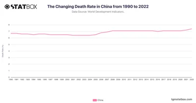 The Changing Death Rate in China from 1990 to 2022