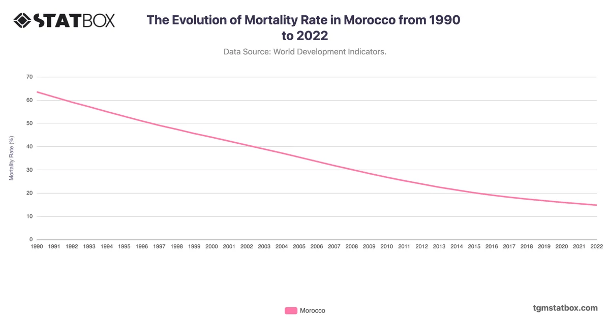 The Evolution of Mortality Rate in Morocco from 1990 to 2022