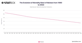 The Evolution of Mortality Rate in Pakistan from 1990 to 2022