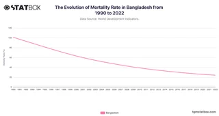 The Evolution of Mortality Rate in Bangladesh from 1990 to 2022