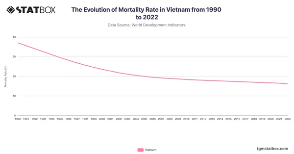 The Evolution of Mortality Rate in Vietnam from 1990 to 2022
