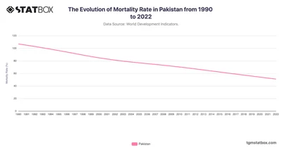 The Evolution of Mortality Rate in Pakistan from 1990 to 2022