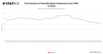 The Evolution of Mortality Rate in Botswana from 1990 to 2022