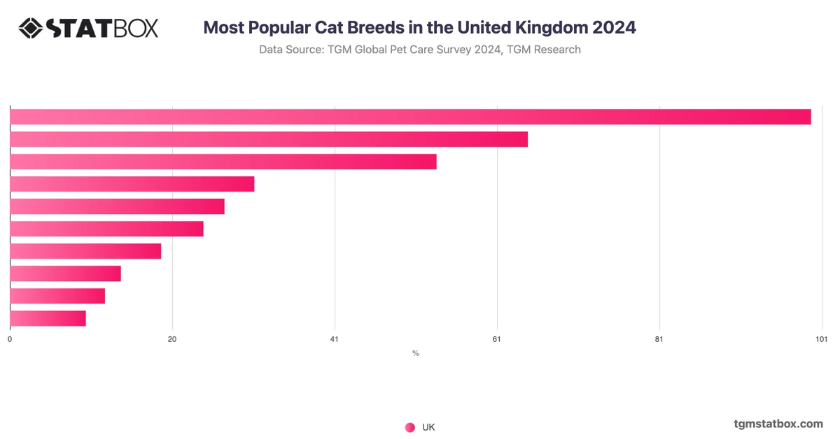Most Popular Cat Breeds in the United Kingdom 2024